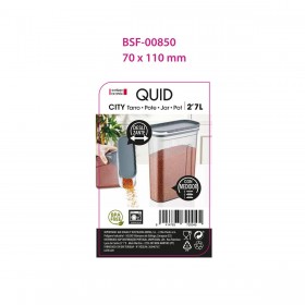 Contenitore per Conservare gli Alimenti Quid City Grigio 2,7 L
