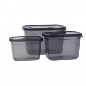 Set di scatole porta pranzo Quid City Grigio Plastica Rettangolare 3 Pezzi