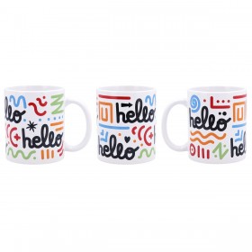 Tazza Quid Hello Fumetti Multicolore Ceramica 330 ml (12 Unità)