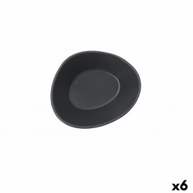Set da Aperitivo Bidasoa Cosmos Grigio Ceramica 12 cm (6 Unità)
