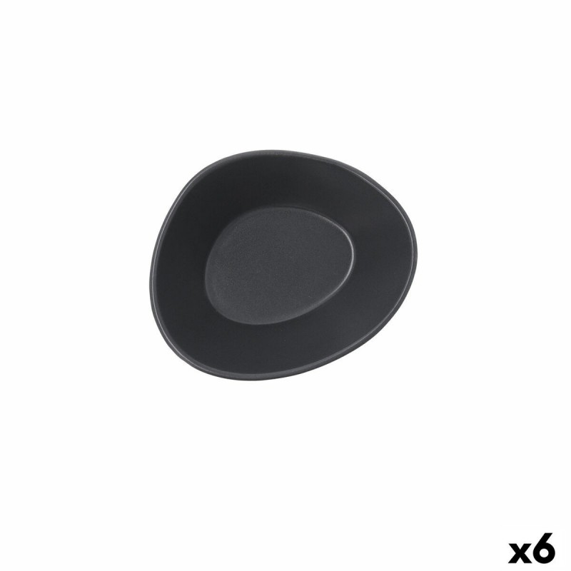 Set da Aperitivo Bidasoa Cosmos Grigio Ceramica 12 cm (6 Unità)
