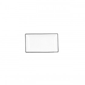 Vassoio per aperitivi Quid Gastro Bianco Nero Ceramica 16,5 x 9,5 x 2 cm (12 Unità)