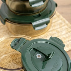 Porta pranzo Ermetico Bidasoa Infinity Rotonda 390 ml Giallo Vetro (12 Unità)
