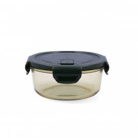 Porta pranzo Ermetico Bidasoa Infinity Rotonda 640 ml Giallo Vetro (12 Unità)