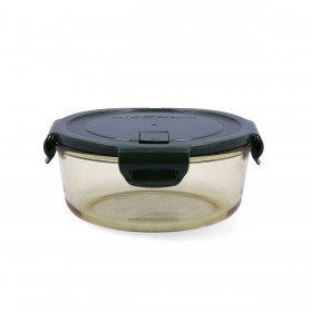 Porta pranzo Ermetico Bidasoa Infinity Rotonda 970 ml Giallo Vetro (12 Unità)