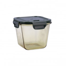 Porta pranzo Ermetico Bidasoa Infinity Quadrato 900 ml Giallo Vetro (12 Unità)