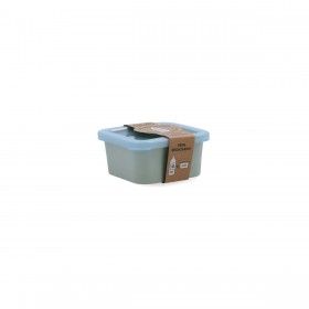 Porta Pranzo Quadrato con Coperchio Quid Inspira 620 ml Verde Plastica (12 Unità)