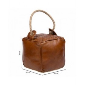 Fermaporta Alexandra House Living Cotone Pelle 20 x 20 x 20 cm Marrone