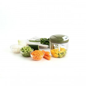 Mini Tritatutto Manuale con Corda Quid Naturalia Verde Metallo 12,5 x 14 cm Manuale
