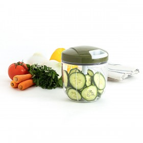 Mini Tritatutto Manuale con Corda Quid Naturalia Verde Metallo 12,5 x 14 cm Manuale