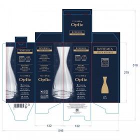 Decanter per Vino Bohemia Crystal Optic Trasparente Vetro 1,2 L