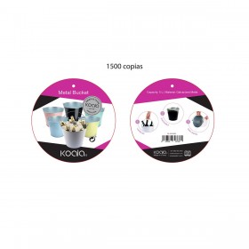 Secchiello per il ghiaccio Koala   Con maniglia Rosa Metallo 5 L