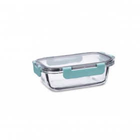 Porta pranzo Ermetico Quid Purity Rettangolare 630 ml Trasparente Vetro (12 Unità)