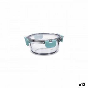 Porta pranzo Ermetico Quid Purity Rotonda 390 ml Trasparente Vetro (12 Unità)