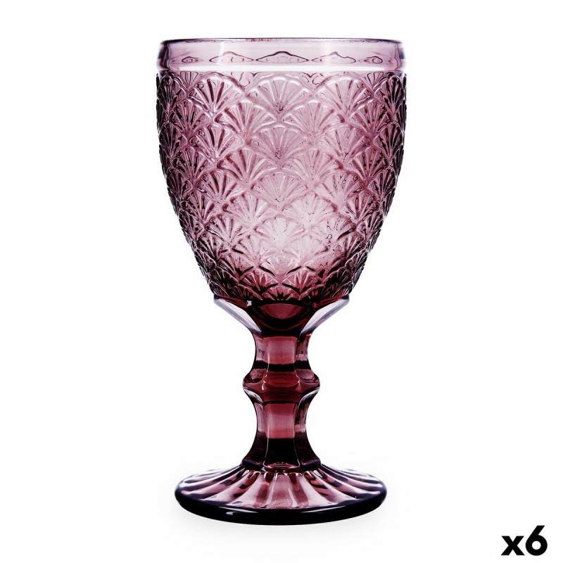 Calice Bidasoa Rose Moon Rosa Vetro 350 ml (6 Unità)