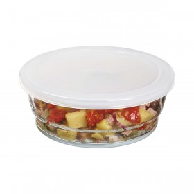 Porta Pranzo Rotondo con Coperchio Arcoroc So Urban Bicolore Vetro 1,35 L (12 Unità)