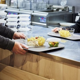 Porta Pranzo Rotondo con Coperchio Arcoroc So Urban Bicolore Vetro 1,35 L (12 Unità)