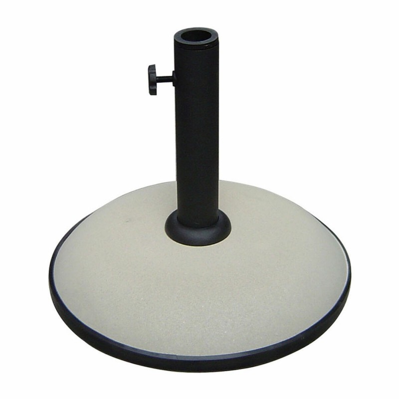 Marbueno Base Ombrellone Rotonda Cemento 36x29,5 cm 11KG Bianco Giardino e Terrazza