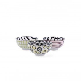 Set di Ciotole Bidasoa Zigzag Multicolore Ceramica 11 cm (3 Pezzi)