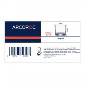 Set di Bicchierini da Chicchetto Arcoroc Chupito Trasparente Vetro 40 ml (12 Unità)