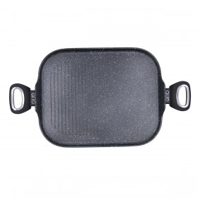 Piastra per Arrostire Quid Naturalia Nero Metallo 39 x 28 cm (6 Unità)
