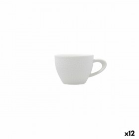 Set di Tazze da Caffè Bidasoa Fosil Bianco Ceramica Allumina 80 ml (12 Unità)
