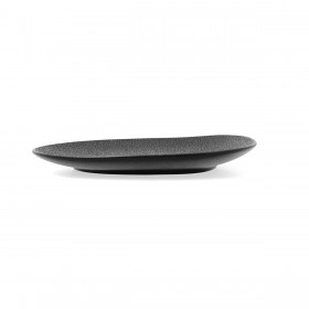 Piatto da pranzo Bidasoa Fosil Nero Ceramica Quadrato 21,1 x 20,3 x 2,3 cm (9 Unità)