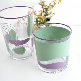 Bicchiere Quid Kaleido Multicolore Vetro Astratto 380 ml (6 Unità)