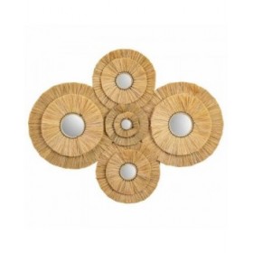 Specchio da parete Alexandra House Living Marrone 77 x 3 x 97 cm Geometrico