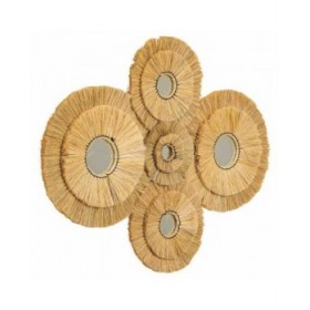 Specchio da parete Alexandra House Living Marrone 77 x 3 x 97 cm Geometrico