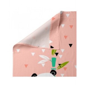Set di Lenzuola HappyFriday Moshi Moshi Panda garden Rosa Singolo 2 Pezzi