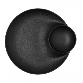 Piatto Fondo Bidasoa Fosil Nero Ceramica 27,5 x 25,7 x 3,6 cm (8 Unità)