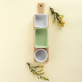 Set da portata Quid Kaleido Multicolore Legno 32 x 8 x 4,6 cm 4 Pezzi
