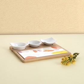 Set da portata Quid Kaleido Multicolore Legno 23 x 19,5 x 3,5 cm 5 Pezzi