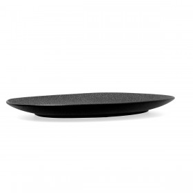 Piatto da pranzo Bidasoa Fosil Nero Ceramica Ovale 28 x 24,8 x 2,5 cm (6 Unità)