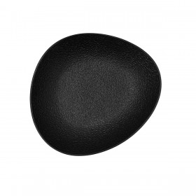 Piatto Fondo Bidasoa Fosil Nero Ceramica Ovale 22 x 19,6 x 4,5 cm (6 Unità)