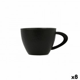 Tazza Bidasoa Fosil Nero Ceramica Allumina 220 ml (8 Unità)