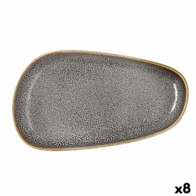 Piatto da pranzo Ariane Jaguar Freckles Marrone Ceramica Rettangolare 27 cm (8 Unità)