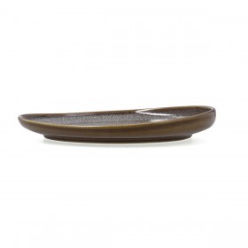 Piatto da pranzo Ariane Jaguar Freckles Marrone Ceramica Ovale 25 cm (8 Unità)