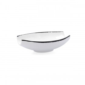 Ciotola Ariane Vital Filo Bianco Nero Ceramica 19 x 13,5 cm (8 Unità)