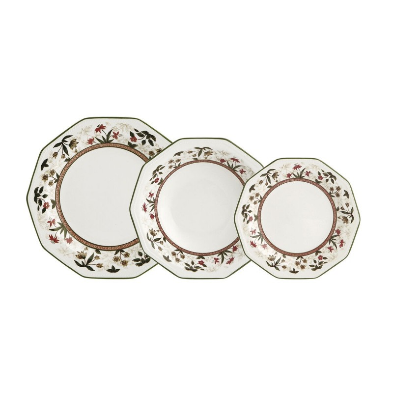 Servizio di Piatti Queen´s By Churchill Assam Multicolore Ceramica 12 Pezzi