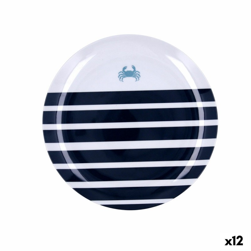 Piatto da pranzo Quid Atlantic Multicolore Bioplastica 25 cm (12 Unità)