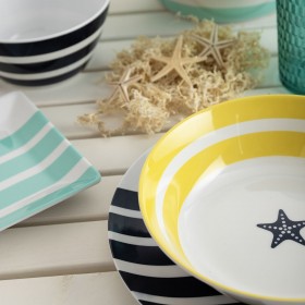 Piatto Fondo Quid Atlantic Multicolore Bioplastica 20 cm (12 Unità)