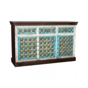 Credenza Alexandra House Living Ottone Legno di mango 40 x 150 x 90 cm