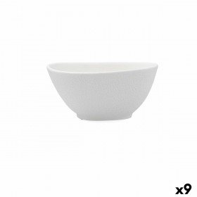 Ciotola Bidasoa Fosil Bianco Ceramica Quadrato