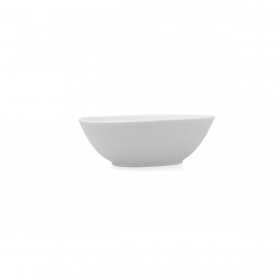 Ciotola Bidasoa Fosil Bianco Ceramica Ovale 14 x 12,4 x 4,8 cm (12 Unità)