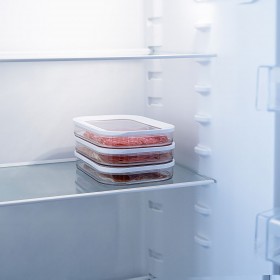 Portapranzo Rettangolare con Coperchio Quid Rico Trasparente Plastica 22 x 16 x 3,5 cm