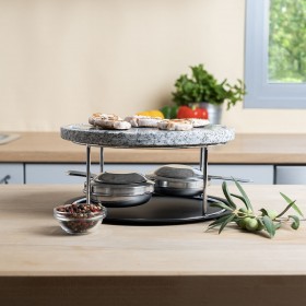 Piastra in Pietra per Arrostire Quid Naturalia Nero 23 x 13 cm (2 Unità)
