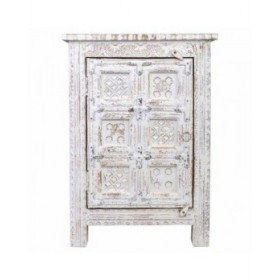 Comodino Alexandra House Living Bianco Marrone 40 x 53 x 73 cm