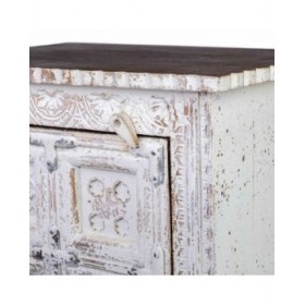 Comodino Alexandra House Living Bianco Marrone 40 x 53 x 73 cm